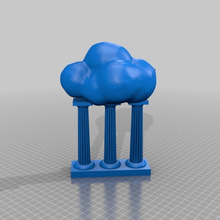 tre pilastri cloud architettura edifici strutture pilastro 3d print model - Mito3D