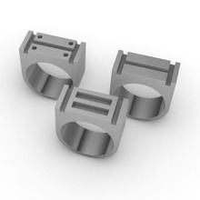 three rings jewelry minimalistic brutal monumental edgy industrial signet 3d print model - Mito3D