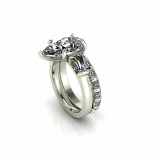 taş elmas yüzük v4 bilezik Solitaire takı mücevherler safir altın gümüş nişan düğün cad yazdırılabilir 3d kolye küpe bileklik 3d print model - Mito3D