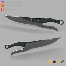 throatslicer fallout game sword dagger knife blade cosplay prop couteau dague arme 3d print model - Mito3D