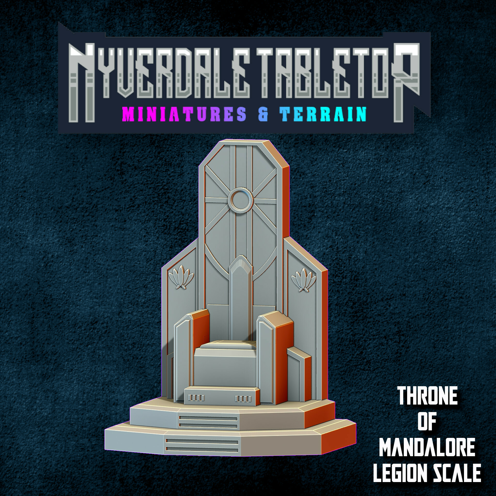 throne mandalore star wars fan art legion empire 3D print model - Mito3D