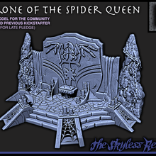 trono de reina las arañas - 28mm juegos profundidades salvajes atolón juego juguete accesorios wargaming underdark pathfinder en miniatura no molestar 3d print model - Mito3D