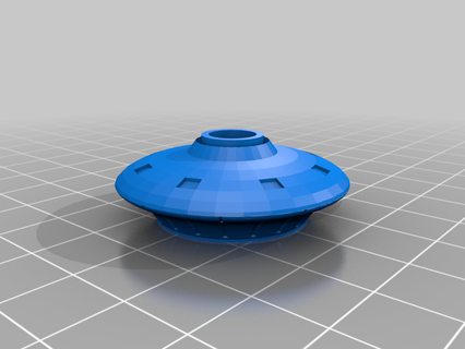 through hole sencillo OVNI lápiz sombrero copa hogar casa extraterrestre girar hilado agujero oficina 3d print model - Mito3D