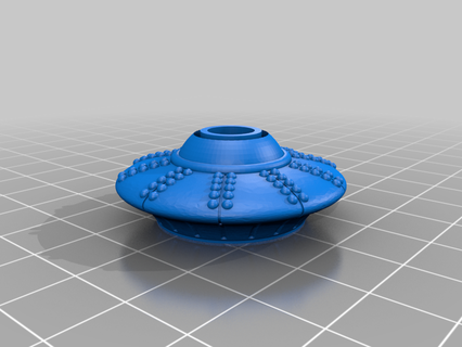 through hole ufo v20 matita cappello cilindro casa alieno rotazione Filatura attraverso buco ufficio 3d print model - Mito3D