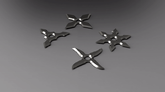 lanzamiento estrellas conjunto airsoft arma asalto táctico ninja estrella trowing cuchillo juguete apuntalar 3d print model - Mito3D