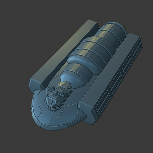 thrust-peddler class freighter game thrust starship 3D print model - Mito3D