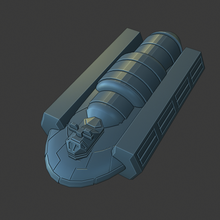 thrust-peddler class freighter game thrust starship 3d print model - Mito3D
