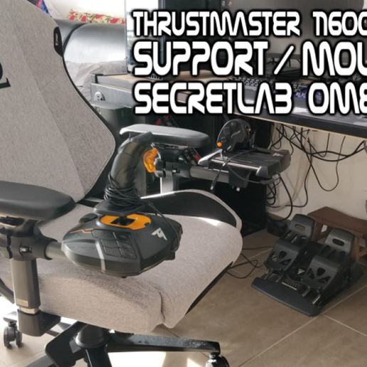 thrustmaster t16000m soutien monter secretlab oméga gadget chaise cockpit élit dangereux vol manette simulateur oculus starcitoyen étoile citoyen trustmaster vr 3D print model - Mito3D