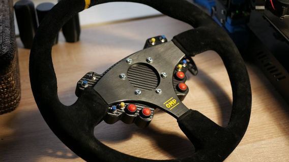 thrustmaster t300 universal hub adapter Game wheel sim racing simracing button plate 3d print model - Mito3D