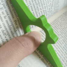 thumb book holder tool bookmark reading 3d print model - Mito3D