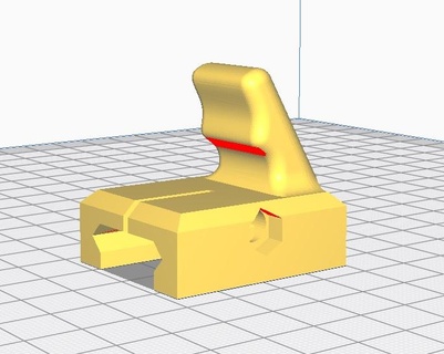 thumb grip - airsoft foregrip nerf diy mlok picatinny 3d print model - Mito3D