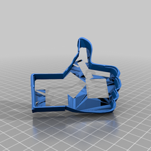 thumbs cookie cutter tool 3d print model - Mito3D