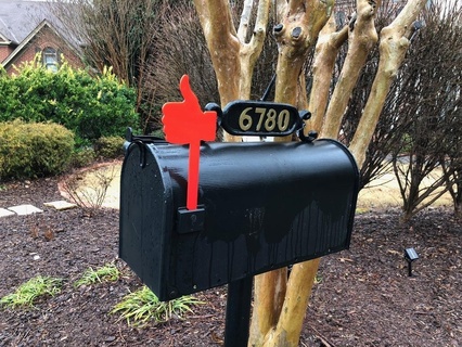 thumbs mailbox flag mailbox mailbox flag mailbox thing 3d printing  3d print model - Mito3D
