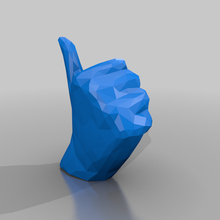 thumbs poly hand sculptures 3d print model - Mito3D