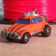 thunder road beetle spinning wheels various hot gaslands vw toy 3d print model - Mito3D
