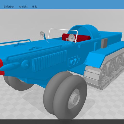 thunderbirds - field mission half-track vehicle 3D print model - Mito3D