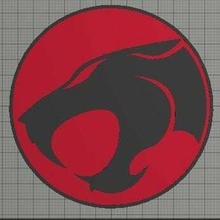 Thundercats logo doble extrudir extrusión sign_logos 3d print model - Mito3D