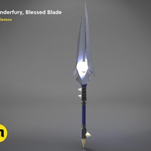 thunderfury - world Of warcraft oyun windseeker bıçak hava Prens kılıç gerçek boyutu büyük model film pc Vay be silah 3d print model - Mito3D