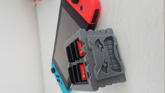 thwomp Nintendo Schalter 12 Spiele Patrone Halter Unterstützung Super Mario bros Gaming Spiel Kart 3d print model - Mito3D
