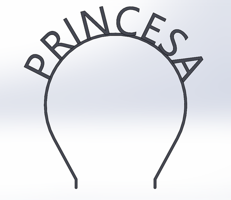 tiara carnevale princesa 3d print model - Mito3D
