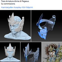 tiara pegasus god cosplay fashion armor helmet saintseiya 3d print model - Mito3D