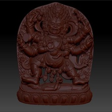 tibetan buddha relief model cnc 3d printing art demon sclpture statue engraving oriental china 3d print model - Mito3D