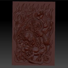 tibétain bouddha modèle en relief de la cnc art démon sclpture statue gravure l'oriental chine 3d print model - Mito3D