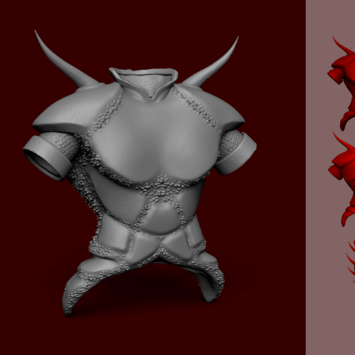 tibia demon armor - portachiavi in miniatura gioco il demone armatura keychain carattere di abbigliamento demoniaca rpg 3D print model - Mito3D