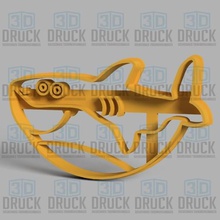 tiburon - requin emporte-pièce la maison bébé cortante galleta cutter cookie le 3d print model - Mito3D