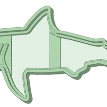 tiburon cortador de galletas la herramienta galleta 3d print model - Mito3D
