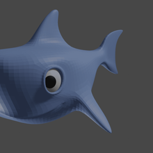 squalo simpatico arte giocattolo 3d print model - Mito3D