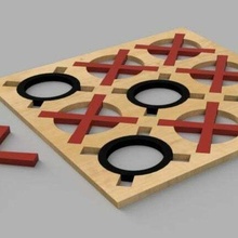 tic-tac-toe 2021 3d printing tictactoe boardgame wood collias dxf game geometric geometry games juego de mesa laser lasercut lasercutter engraving leisure librilla madera newest phifr piece popular stl traditional woodworking wooden 3d print model - Mito3D