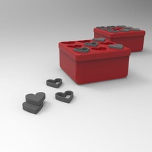 tik tac ayak parmağı kalp Kutu oyun sevgili Tictaktoe hediye Aşk 3d print model - Mito3D