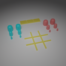 tik tac ayak parmağı v2 oyuncaklar Sanat oyuncak düşük poli matematik tıklamak kadeh oyun oyunlar düşünmek 3d print model - Mito3D