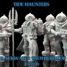 tide haunters - blackwater brotherhood cultists pre-supported ready print 3d print model - Mito3D