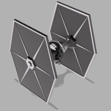 tie fighter chasseur hunter aircraft star wars ship space ships 3d print model - Mito3D