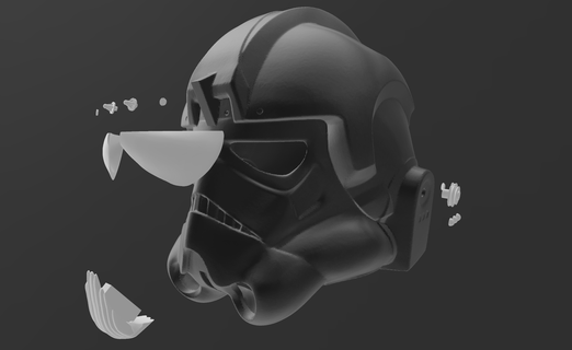 tie fighter helmet piolet star wars starwars empire darth vader 3d print model - Mito3D