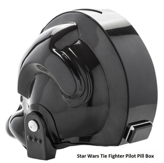 tie fighter pilot helmet pill box star wars costume cosplay fashion 3d print model - Mito3D