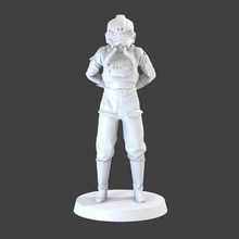 pilote tie art sculptures fighter la cravate dessus de table star wars miniature 3d print model - Mito3D