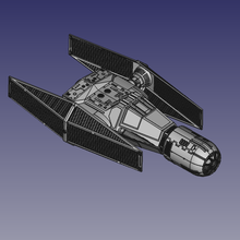 tie scimitar wing 3d print model - Mito3D