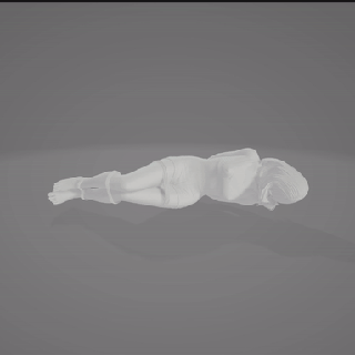 bağlı Kadın yatmak halatlar kravat heykel minyatür heykelcik diyorama model tren Sıcak tekerlekler 3d print model - Mito3D