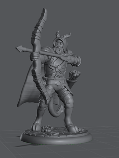 tiefling Game archer ranger dnd dungeons and dragons 3d print model - Mito3D