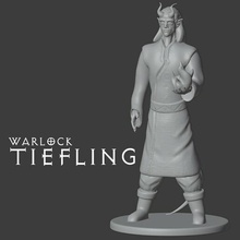 Tiefling bruxa Função jogos Tielfing bruxo feiticeiro masmorras dragões virtude 3d print model - Mito3D