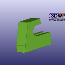 tiertime até a caixa de eixo x fixador ferramenta Impressora 3d peças pp3dp o sketchup 3d print model - Mito3D