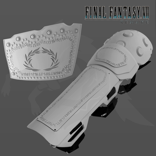 tifa Lockhart cosplay acessório mão junta impressão 3d modelo fantasia vii refazer ffxvii protetor nuvem contenda stl Renascimento 3d print model - Mito3D