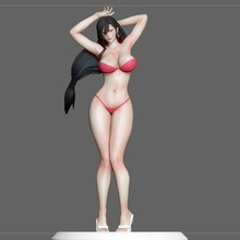 tifa sexy bikini versión final fantasía personaje anime estatua 3d modelo niña caliente mujer hembra juego capcom figurilla 3d print model - Mito3D