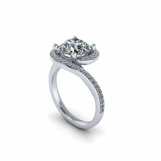 Tiffany Diamant Ring r19 Schmuck Produkte Gold Silber 3dmodel 3dprinting Nashorn zbrush 3d print model - Mito3D