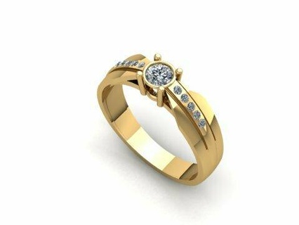 tiffany l'amour diamant bague bracelet solitaire bijoux moine Budha or argent engagement mariage goujat imprimable 3d pendentif boucle d'oreille bébé 3d print model - Mito3D