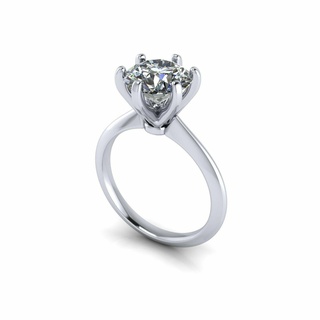 tiffany solitario anillo r8 oro joyería joya lujo compromiso imprimible diamante Boda anillos plata Moda brillante platino Budha cnc 3d print model - Mito3D