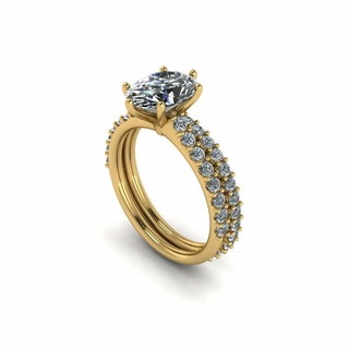 Tiffany Solitär Hochzeit Ring r19 Armband Schmuck Diamant Juwelen Saphir Gold Ohrring Armreif Charakter Kunst einsam 3d print model - Mito3D